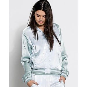 Volcom Stone Row x Georgia May Jagger Icy Silvery Blue Track Jacket ✨